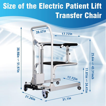 Electric Transfer Chair  for Elderly Transfers from Floor, Bed, Toilet and Wheelchair