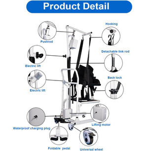 Electric Patient Transfer Chair-180 degrees Split Seat